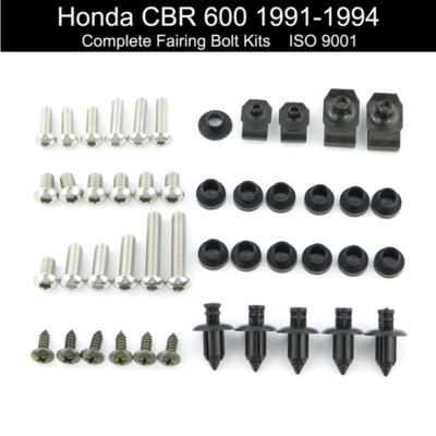 Motorcycle Full Fairing Bolts Kit Bodywork Screws Fit For Honda CBR 600 91-94