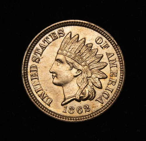 1862 Indian head cent Gem BU