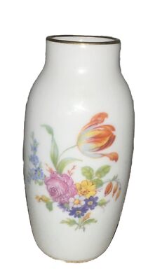 Vintage Limoges Mini Porcelain Vase Floral - 4 1/2