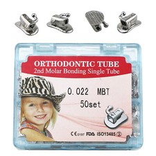 50 Sets Dental Orthodontic Bondable Non-con Buccal Tube 2nd Molar MBT 022 Split