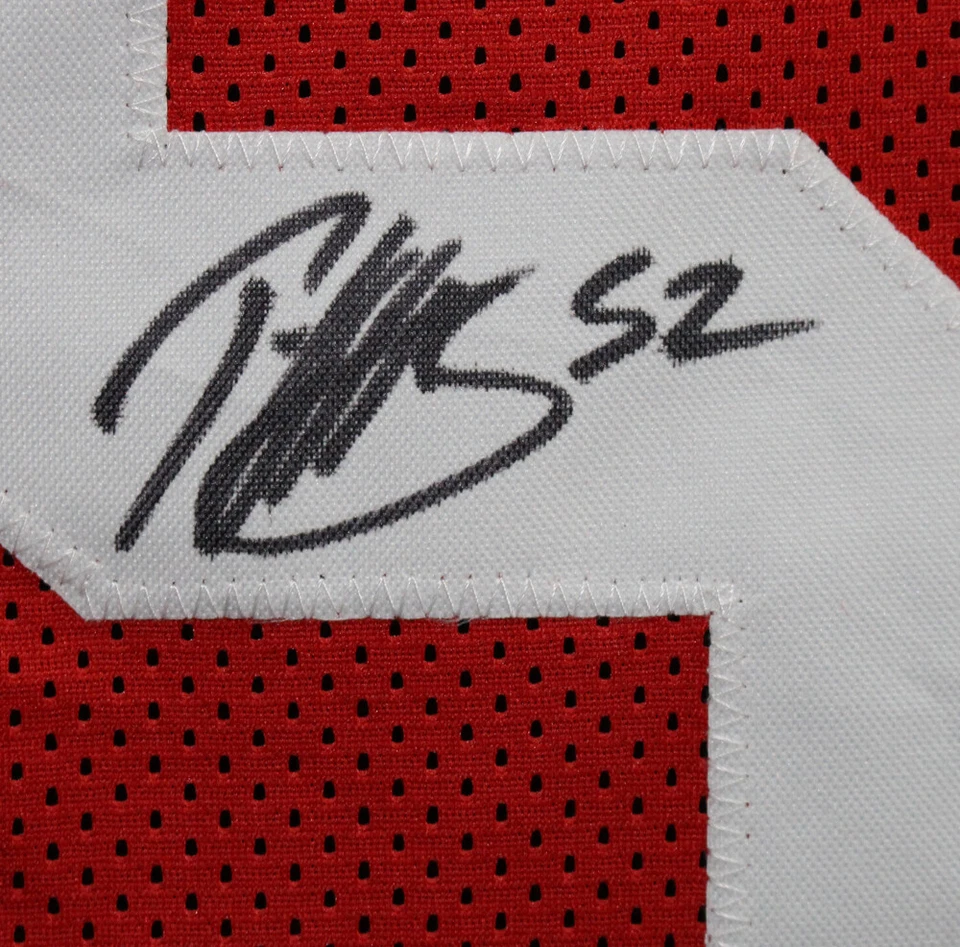 Jersey Patrick Willis Autografiado/Firmado Estilo Profesional Rojo XL Beckett BAS 34660 Foto 2 de 4