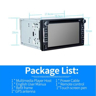 6.2'' 2Din Car Stereo Radio CD DVD Player GPS Bluetooth USB/TF/AUX W/Rear Camera
