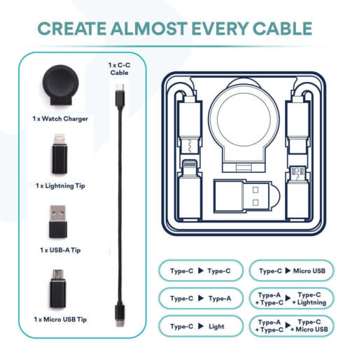 Ampere 8-in-1 Emergency Travel Cable Kit - Afbeelding 1 van 8