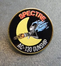 SPECTRE AC-130 GUNSHIP ATTACK AIRCRAFT LAPEL PIN BADGE 1 INCH