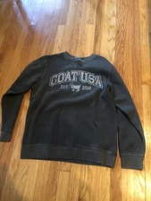 Goat USA Sweatshirt Men's Large Brand New W Tags Color Pepper Gray!