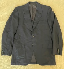Oxxford Clothes Hand Made In USA Vintage 1984 Navy Wool Blazer Size 40 R 3295