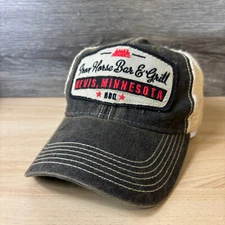 Iron Horse Bar & Grill Hat Cap Snap Back Gray Faded Logo Patch Adjustable