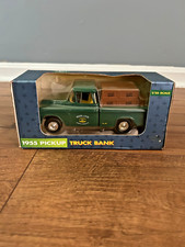 1955 Pickup Truck Bank John Deere 1/25 Scale - Complete in Box
