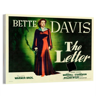 1940 The Letter (Warner Brothers) Movie Poster or Canvas Home Decor Art Print