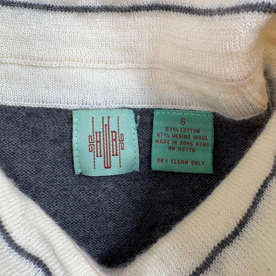 Suéter HWR Anthro Mujer Pequeño Gris Mezcla Merino Academia Heritage Clásico Y2K Foto 3 de 4