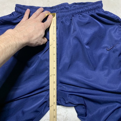 Vintage Nike Track Pants Boys Medium 10-12 Blue Pull Zip Ankle Lined Windpants - Picture 11 of 13