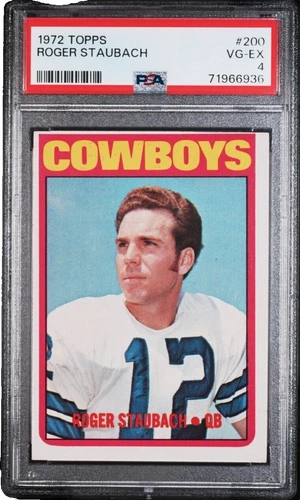 Roger Staubach Professional Sports Authenticator (PSA) Football Sports Trading Cards & Accessories