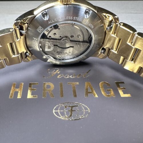 NEU✅ LIMITIERTE EDITION✅FOSSIL HERITAGE AUTOMATIK GOLD GRÜN ME3235 UHR $ 295 - Bild 9 von 12