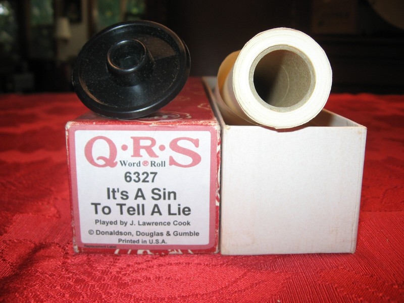 It's a Sin to Tell a Lie - QRS Player Piano Roll #6327: Hear It Play!