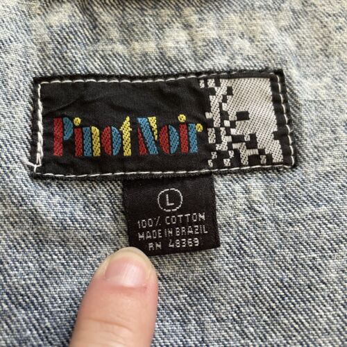 Vintage Südwest Denim Weste großer Kojote Kaktus Chilischoten - Bild 10 von 11