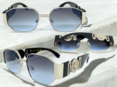 Mens Classic Vintage Retro Hardcore Hip Hop Rapper Style SUNGLASSES Silver Frame