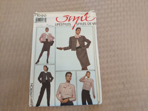 Style Pattern 1090 Misses' Lined Jacket, Blouse, Skirt and Trousers Sz 10 UNCUT