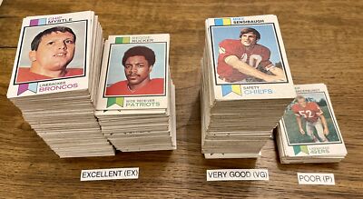 1973 Topps Football Cards 186-350 (P-NM) - You Pick - Complete Your Set