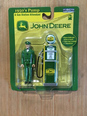 John Deer 1950's Pump Gas Station Attendant Diecast - Green