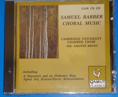 Timothy Brown/Cambridge University Choir BARBER Choral Music - Gamut CD SEALED
