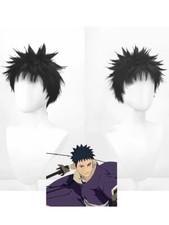Naruto Obito Tobi Cosplay Men Anime Short Wig Black Spiky Styled