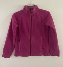 Columbia Sportswear Pink Girls Juniors Fleece Zipper Jacket Size Medium 10/12