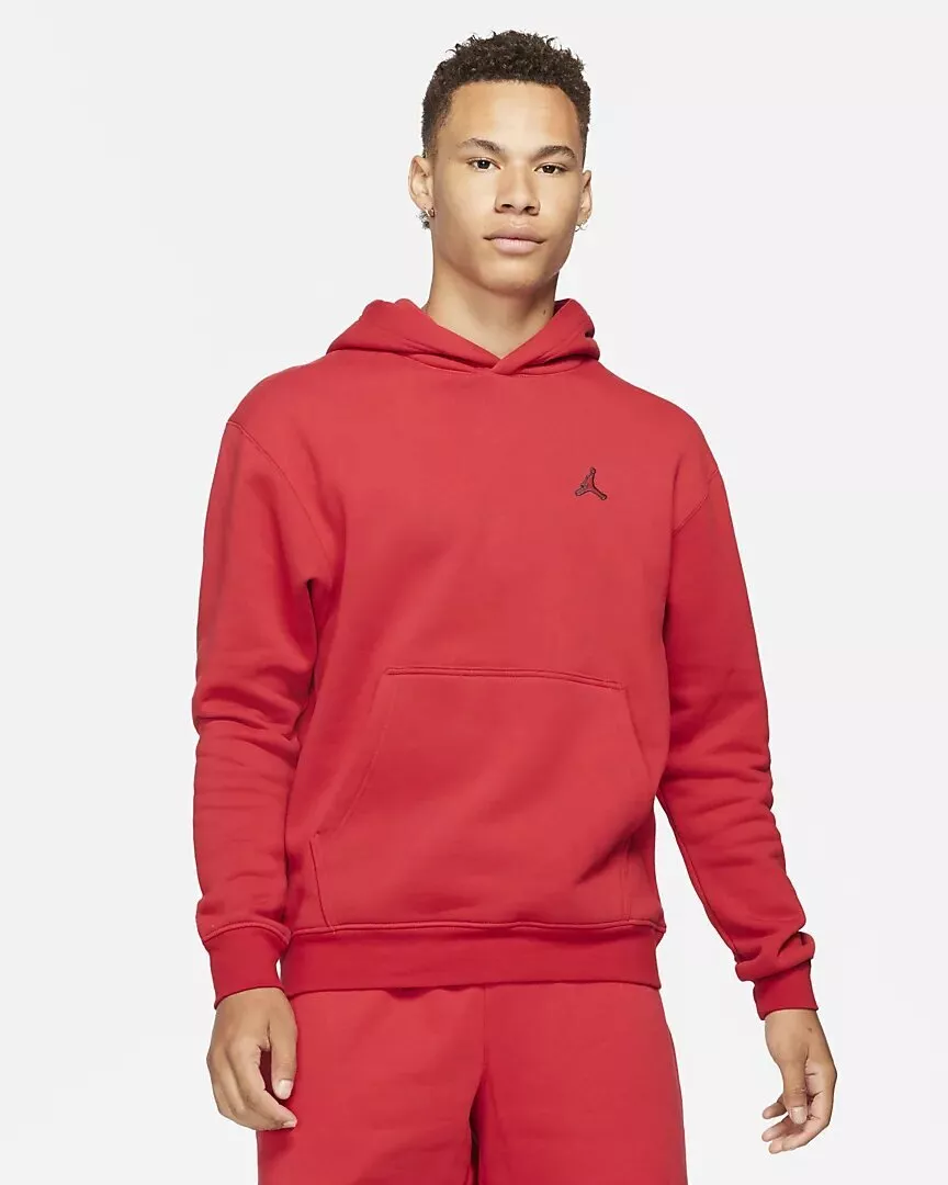 Jordan Essentials Men's Fleece Pullover Hoodie - Gym Red - Size: XL