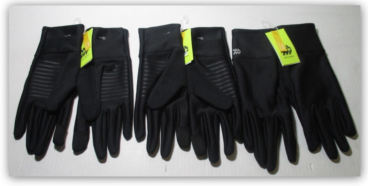 Adult Black Hidden Pocket Stretch Lightweight Snow Gloves All In