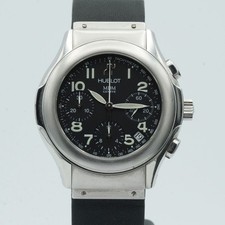 HUBLOT ELEGANT CHRONO HERREN UHR 40MM 1810 TOP ZUSTAND SCHWARZ HU023 AUTOMATIK