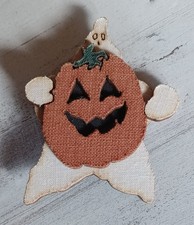 Handmade Laser Cut GHOST and PUMPKIN JACK-O-LANTERN HALLOWEEN Lapel PIN