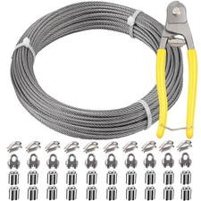 1/8 Inch Stainless Steel Wire Rope Kit, 165FT Cable Cutter 