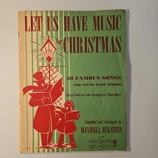 Let Us Have Music For Christmas 39 Famous Song for Piano with Words 1947