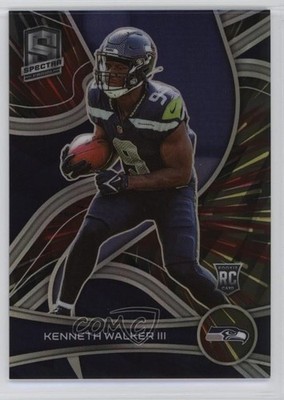 2022 Panini Spectra Rookies Hyper Prizm 57/75 Kenneth Walker III Rookie RC gw9