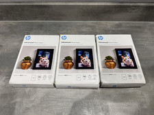 3x Carta fotografica lucida HP Advanced - 10x15 cm 250 g/m² 100 fogli nuova