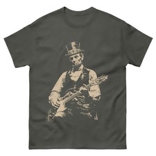 Abraham-Lincoln-Abe-Lincoln-Playing-Guitar-Retro-Vintage-T-Shirt
