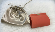 Bvlgari Red Hard Clamshell Eyeglass Case w/ Drawstring Pouch for Glasses