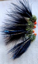 Ally McCoist UV Olive / Black Fritz Lure size 10 (Set of 8) Premium Barbless 