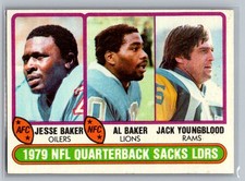 1980 Topps #333 1979 Sacks Leaders - Jesse Baker / Al Baker / Jack Youngblood