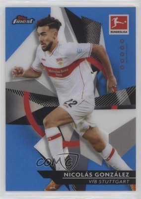2020-21 Topps Finest Bundesliga Blue Refractor 73/150 Nicolas Gonzalez #94 i4v