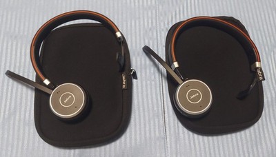 (2) Jabra Evolve 65 Mono Wireless Bluetooth Headset HSC018W W/ USB Reciever