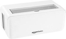 Amazon Basics Cable Tidy Box for Hiding and Organising Cables, Small, White