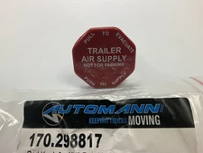 Automann 170.298817 Red Trailer Air Supply MV-3 Control Valve Knob