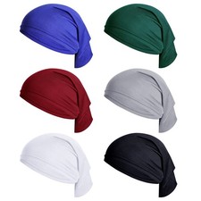 6 Pcs Tube Dreadlock Cap Elastic Wide Headband Braids Tube Sock Cap Unisex Sp...