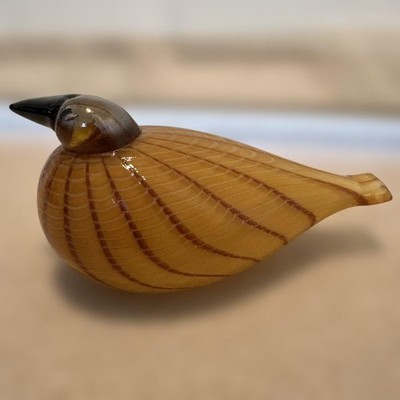 Iittala 1996 First Annual Bird Hakki Glass Sculpture Finland Handmade Collectibl