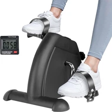 YSSOA Pedal Exercise Bike, Under Desk Bike Exerciser, Portable Black 