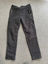 REI Fleece Pants Women L Black Vintage Made in USA Zip Pockets