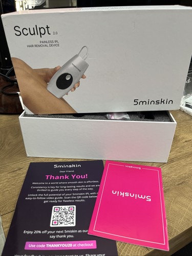 5minskin Sculpt 2.0 Painless IPL Hair Removal Device w/Sunglasses**WORKS**