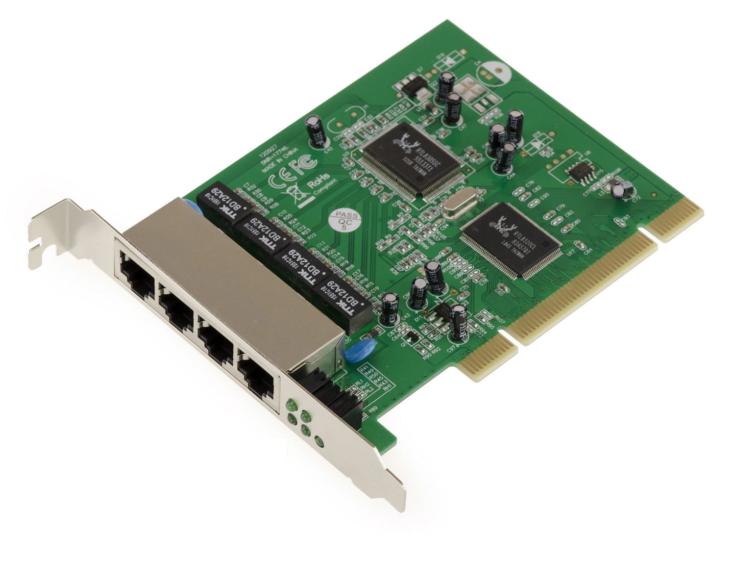 Carte commutateur réseau LAN PCI 4 ports Ethernet commutés Realtek RTL8111C