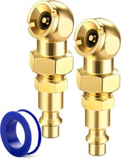 2-pack Ball Foot Air Chuck Set 14 Fnpt Tire Inflator Nozzle W Quick Connect
