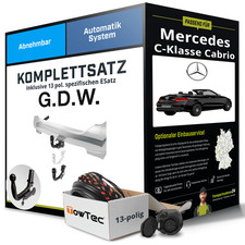 Anhängerkupplung abnehmbar für MERCEDES C-Klasse Cabrio +E-Satz Kit